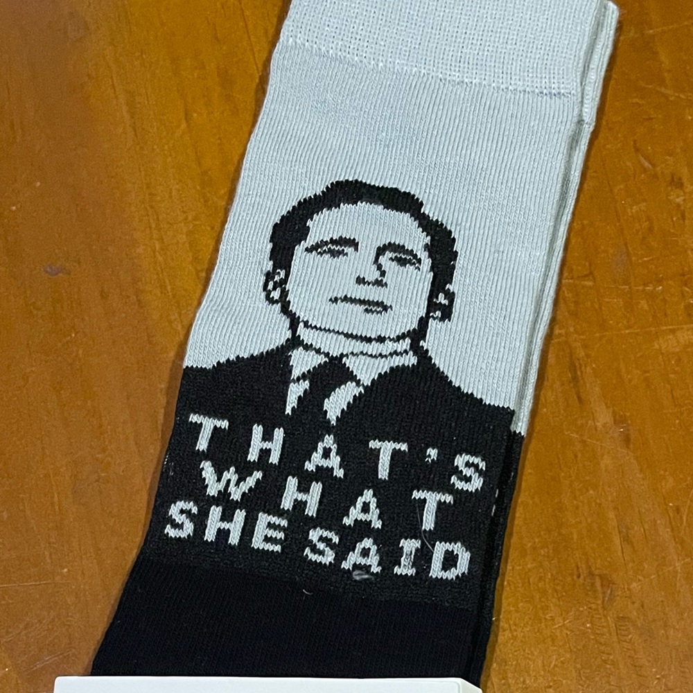 THE OFFICE - brand new Michael Scott socks “That’s what she said” - NWT